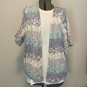 Crocheted top. Chico’s. Size 3. Multicolored. Never worn. Excellent condition